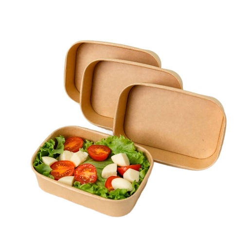 [ETRSB500] Bol rectangulaire papier kraft pour soupe/salade 500ml