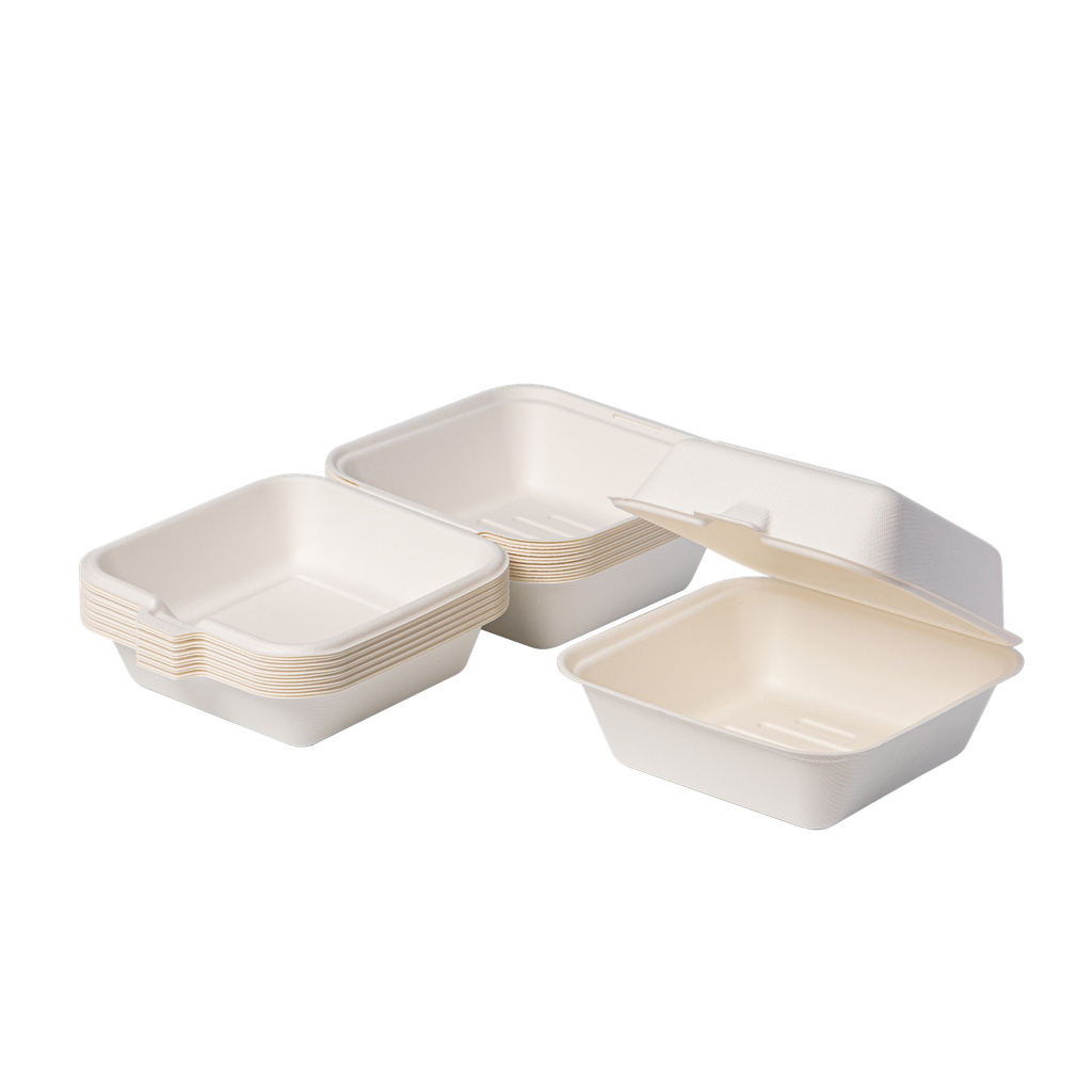 [JR024B-box] Sugar cane burger box 152*152*76mm