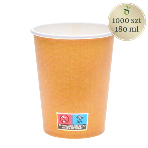 Paper cup for coffee or tea, 180 ml