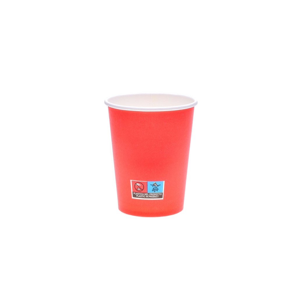 Bicchiere in cartoncino rosso per caffè o tè 180 ml