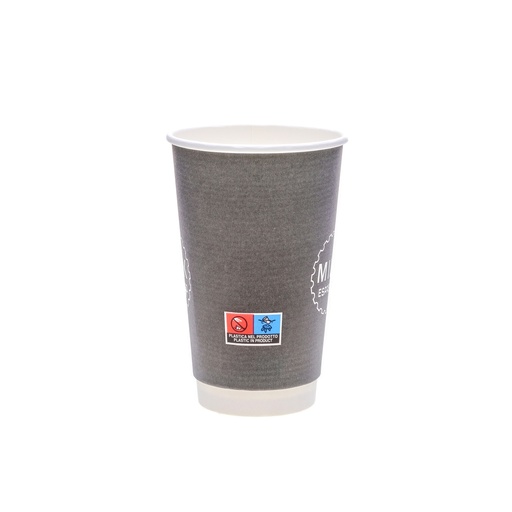 [CUPS480-ESP-BLK] Стакан паперовий чорний для кави або чаю 480 ml з написом еспресо