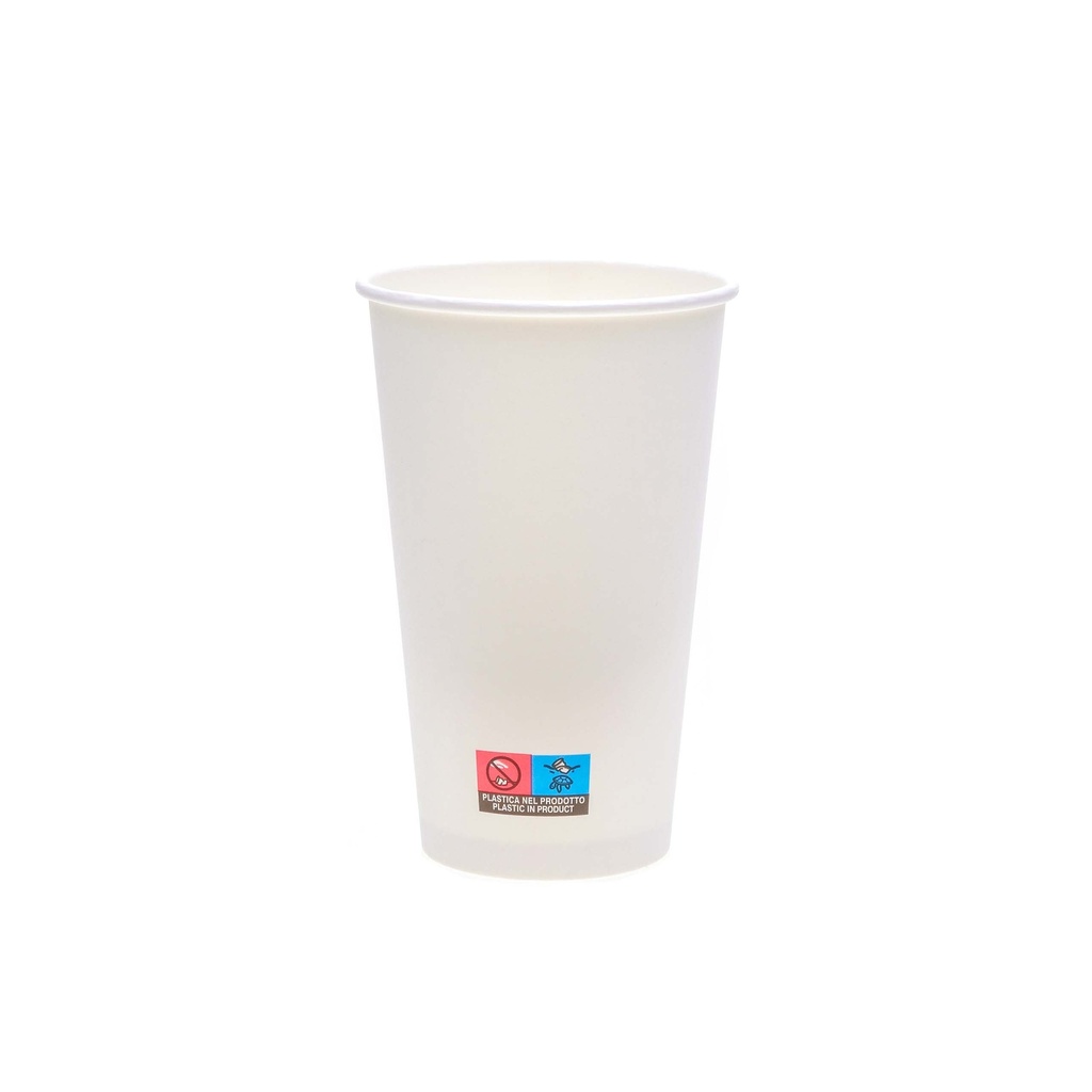 Papír pohár fehér mintás kávéhoz vagy teához 480 ml