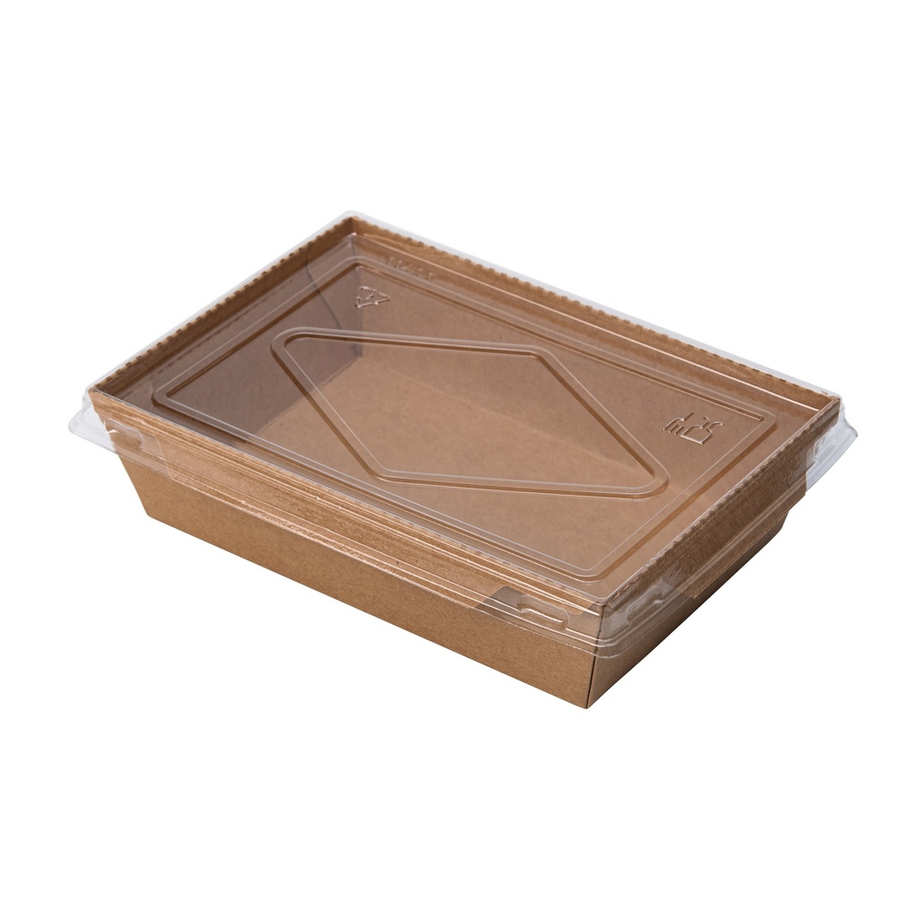 Papier-Lunchbox mit Deckel 1200 ml