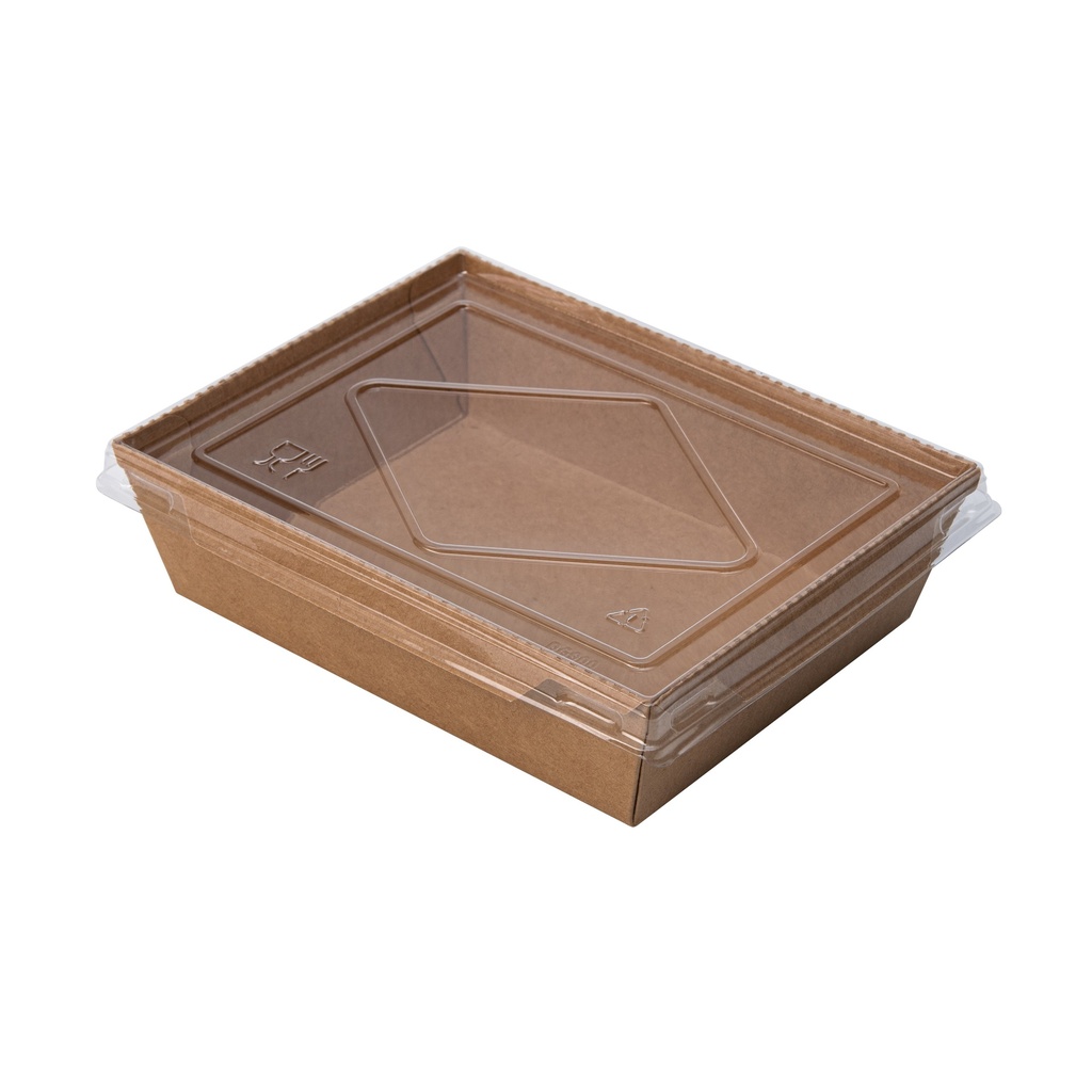 Lunch box in cartoncino con coperchio 900 ml