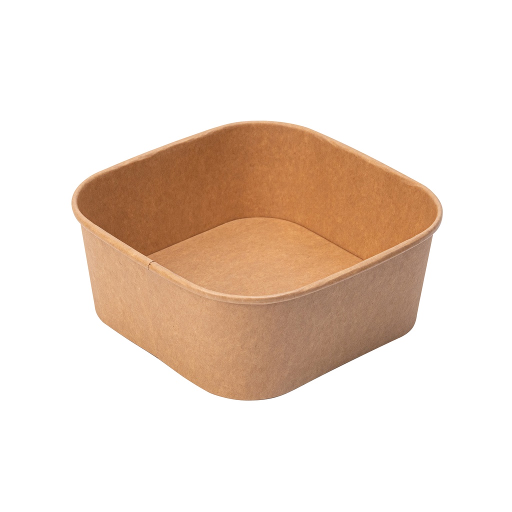 Bol carré en carton kraft 1300 ml