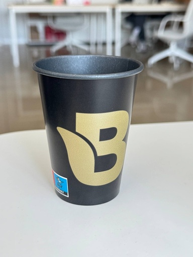 Eldobható papír pohár 180 ml, fekete B