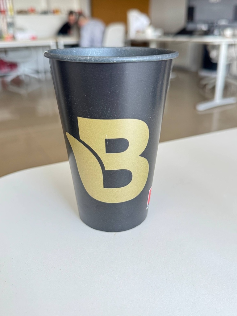 Vaso de papel desechable 350 ml, negro B