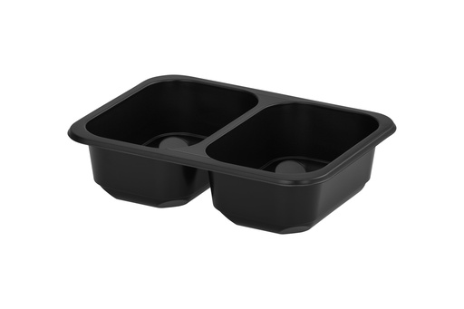 Contenitore PP T-2 187×137×48 mm, nero