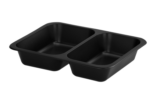 Envase PP T-2 227×178×40 mm, negro