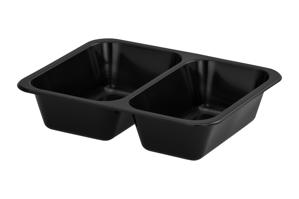 Contenitore PP T-2 227×178×50 mm, nero