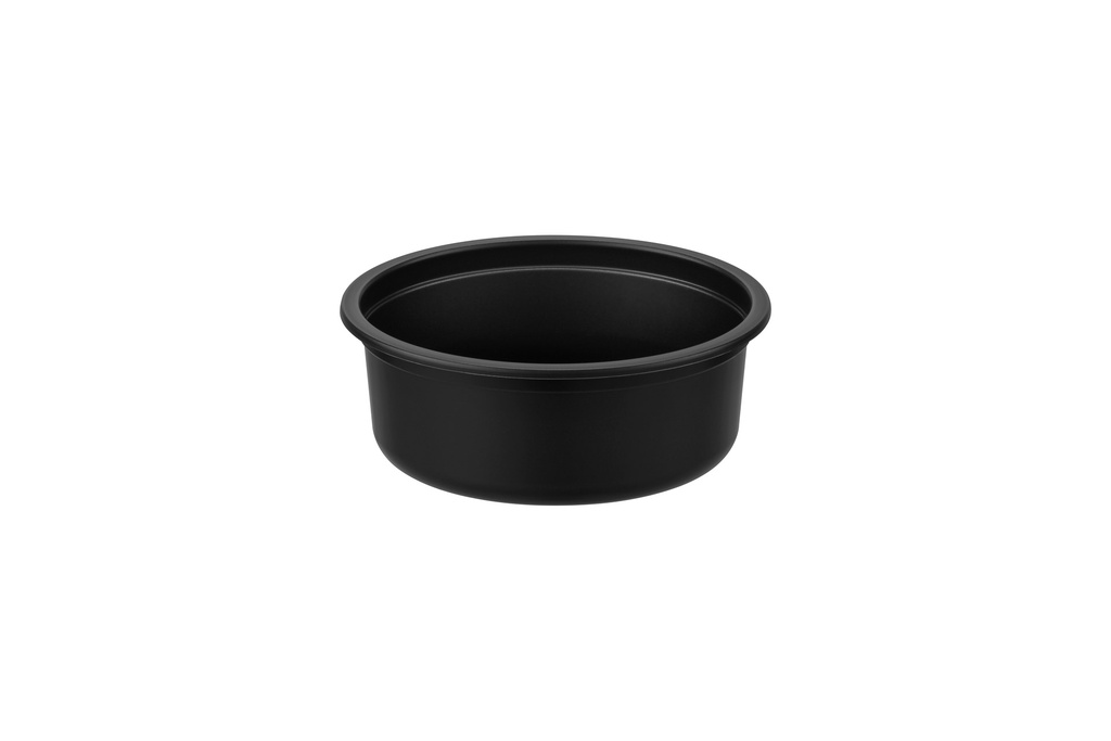 Kerek PP doboz 250 ml, fekete