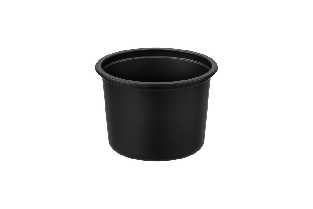 Round PP Container 500 ml, black