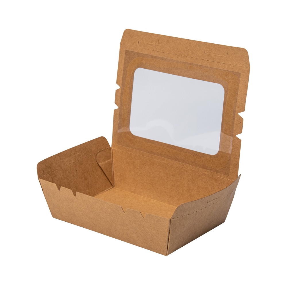 Kraftpapier-Behälter mit Fenster 900 ml