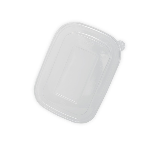 Rectangular PET Lid for kraft bowl