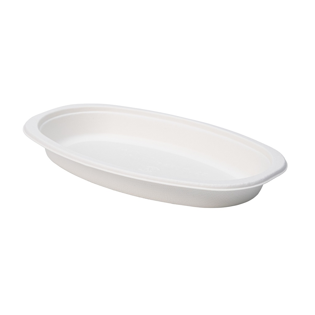 Zuckerrohr-Teller oval 218×138 mm