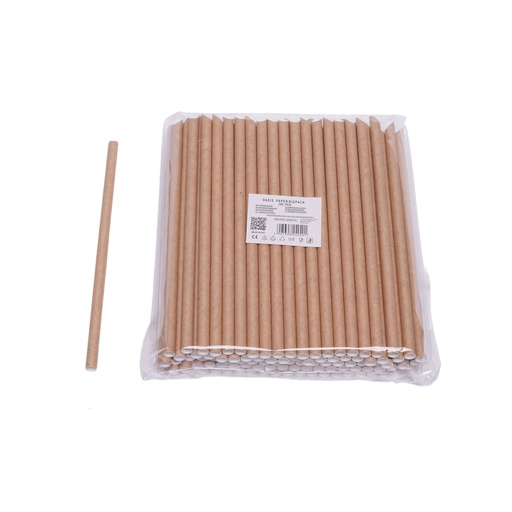 Brown Paper Straws 8 mm