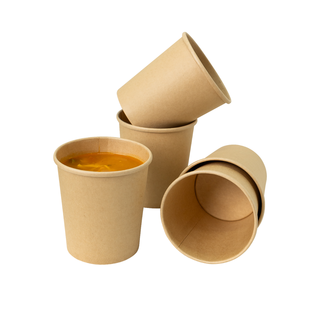 Gobelet à soupe kraft 750 ml avec couvercle PP 115 mm