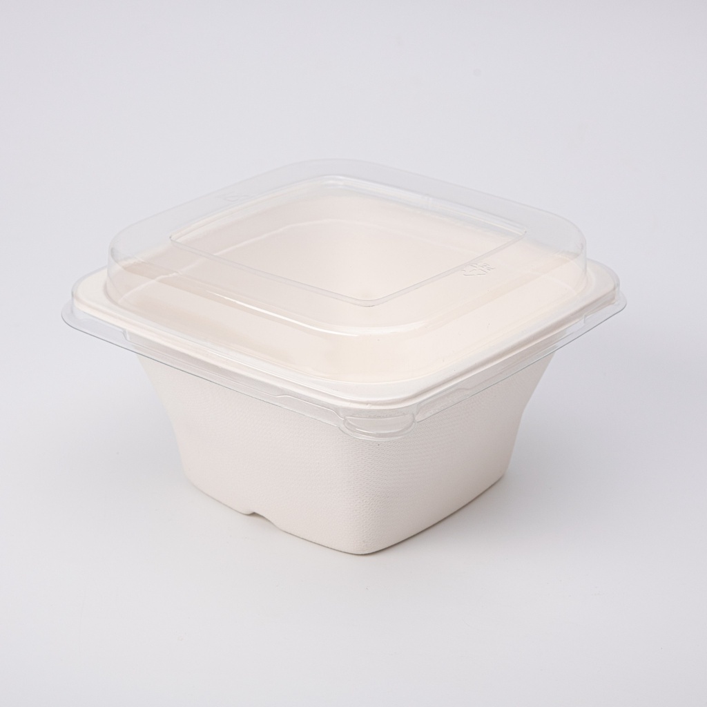 Ciotola quadrata 1200 ml con coperchio a cupola